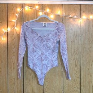 Purple Snake Skin Body suit from Pink